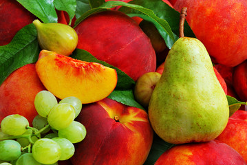 Organic fruits background