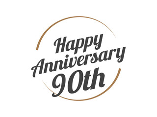 90 Happy Anniversary Logo