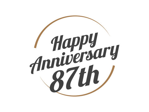 87 Happy Anniversary Logo