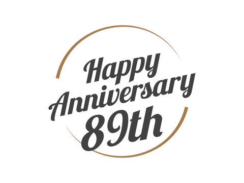 89 Happy Anniversary Logo