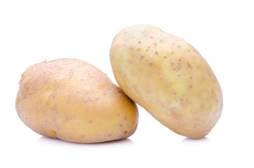 potato on white background