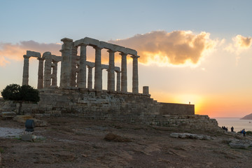 Fototapeta na wymiar Ruins of Poseidon temple