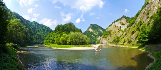 Photo sur Plexiglas Rivière Rivière Dunajec dans les montagnes Pieniny, Pologne