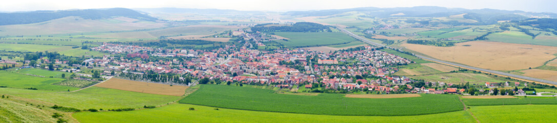 Fototapeta na wymiar Spisske Podhradie town from Spis Castle, Slovakia