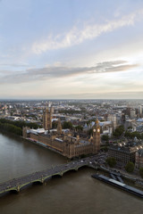 London Big Ben and Thames River panorama