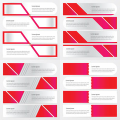 pack banner design 4 item pack pink color