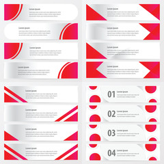 pack banner design 4 item pack pink color