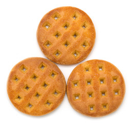 biscuits on a white background