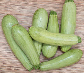 zucchini on a wooden background