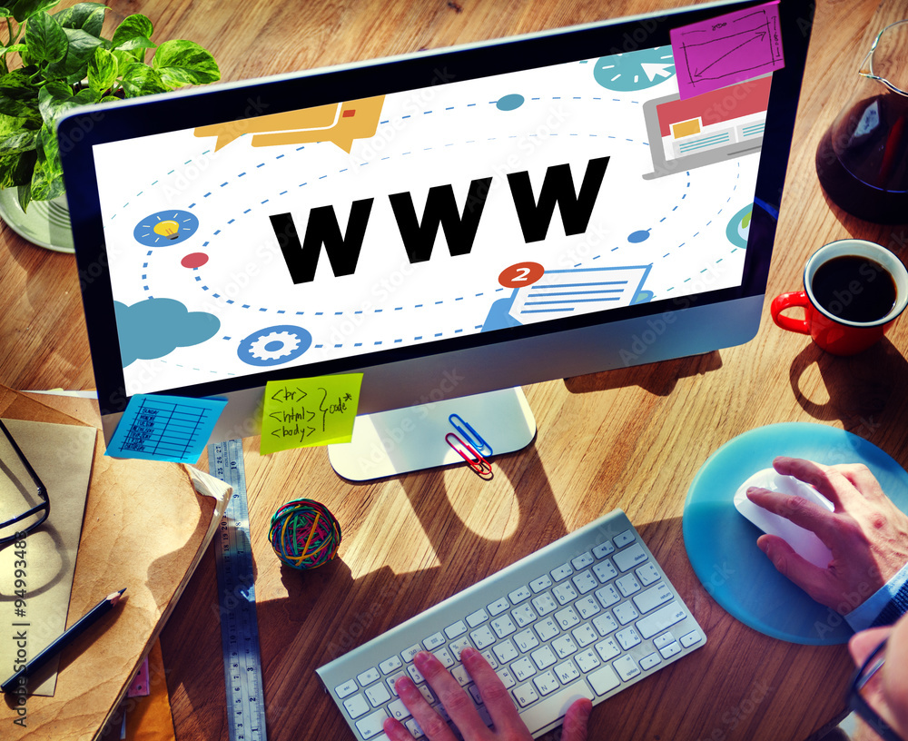Poster www web internet online connection concept