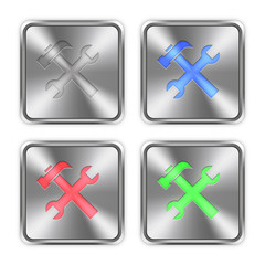 Obraz premium Color tools steel buttons