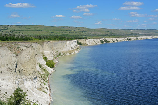 Stepan Razin Cliff on the Volga River, Saratov Region, Russia 

