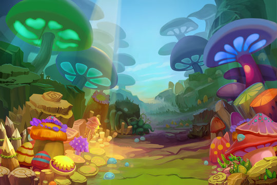 Mushroom Forest - Scene Design