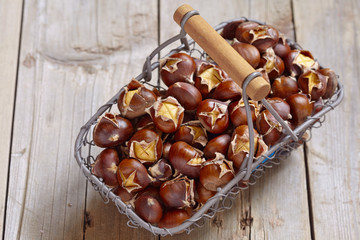 Delicious roasted chestnuts