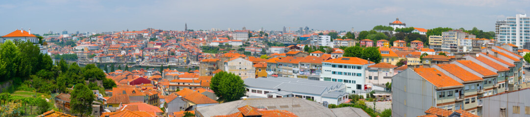 Fototapeta na wymiar Panorama of Porto in summer