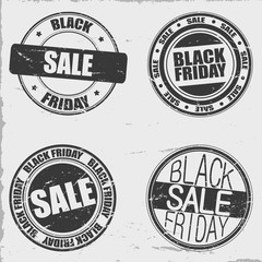 Black friday stamps set