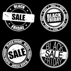 Black friday stamps set