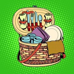 The Breakfast picnic basket nature