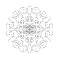 Ornament hand drawn card mandala. Geometric circle element made in vector.