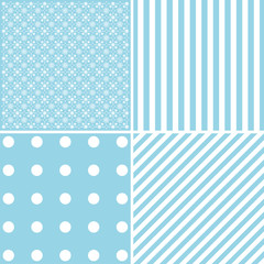 Set of four cute vector backgrounds.