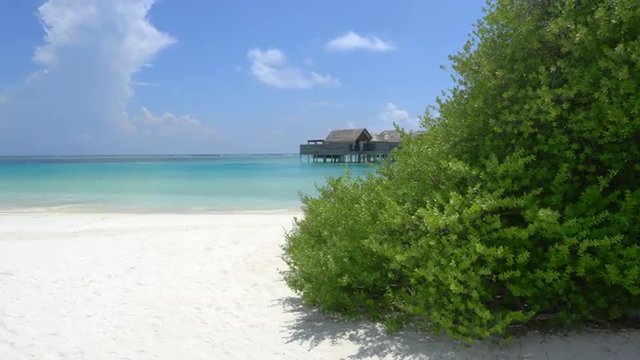Ocean villas above the water in exotic Maldives