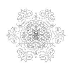 Ornament hand drawn card mandala. Geometric circle element made in vector.