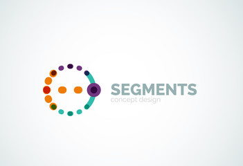 Vector outline minimal abstract geometric logo