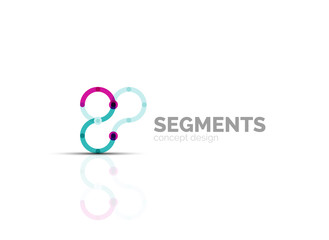 Vector outline minimal abstract geometric logo