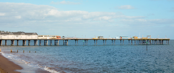 Fototapeta na wymiar Teignmouth pier in Teignmouth, Devon, England