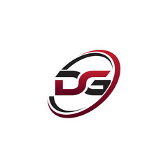 Modern Initial Logo Circle DG
