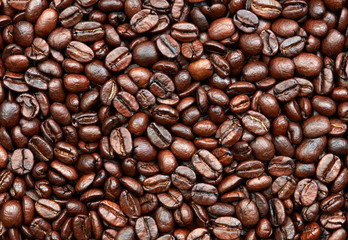 Roasted coffee beans background