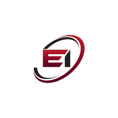 Modern Initial Logo Circle EI