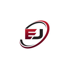 Modern Initial Logo Circle EJ