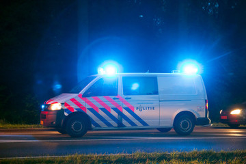 Dutch police car lights