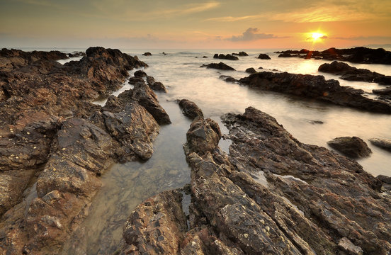 Sunrise over Pantai Pandak, Kuala Terengganu, Malaysia