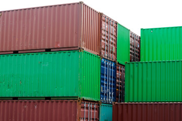 Fototapeta premium Containers on isolated