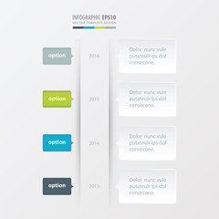 timeline template  Green, blue, gray color