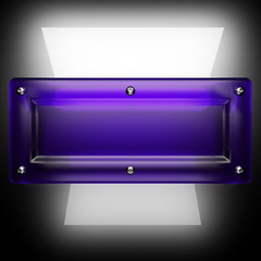 metal background with violet glass