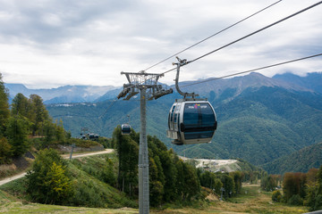 The cable car to the ski resort Rosa Khutor.