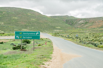 Road sign at Nuwerus