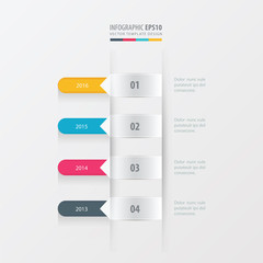 timeline template   yellow, blue, pink color
