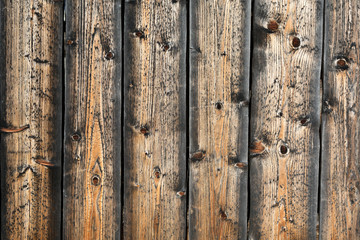 Wooden Wall off Raw Wooden Planks of Traditional Rural Bungalow