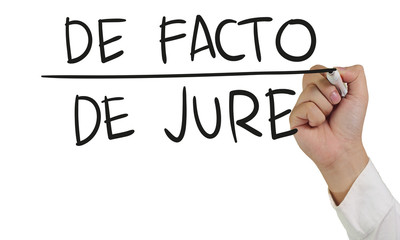 De Facto and De Jure Concept