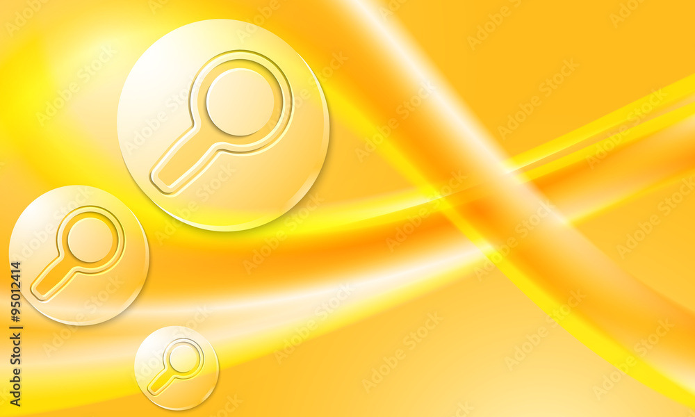 Poster vector background with abstract rainbow and transparent magnifie