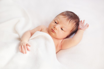 healthy newborn baby sleeping