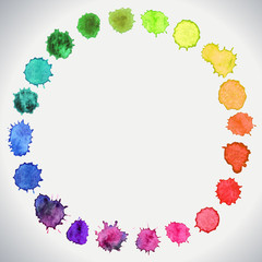 Watercolor Hand Painted Circles