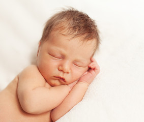 healthy newborn baby sleeping