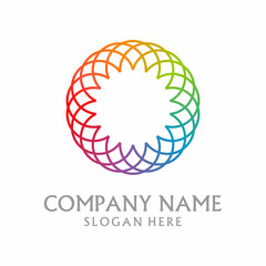 Geometric Ornaments Circle Logo Icon