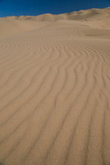 Sand dunes in the desert