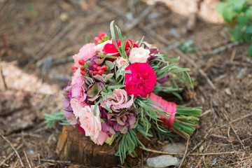 Colorful bridal bouquet